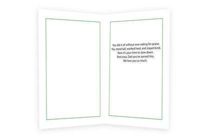 Simple Retirement Greeting Card for Father