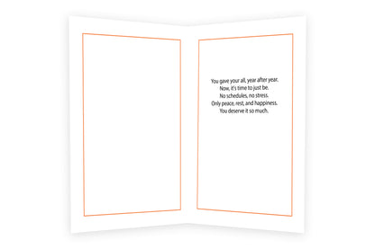 Peaceful Retirement Greeting Card