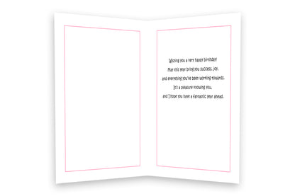 Artisan Birthday Card with Peach Theme