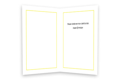 Birthday Greeting Card with Rule Design