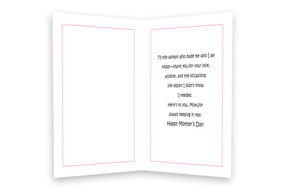 Artisan Mother’s Day Card with Bomb Design