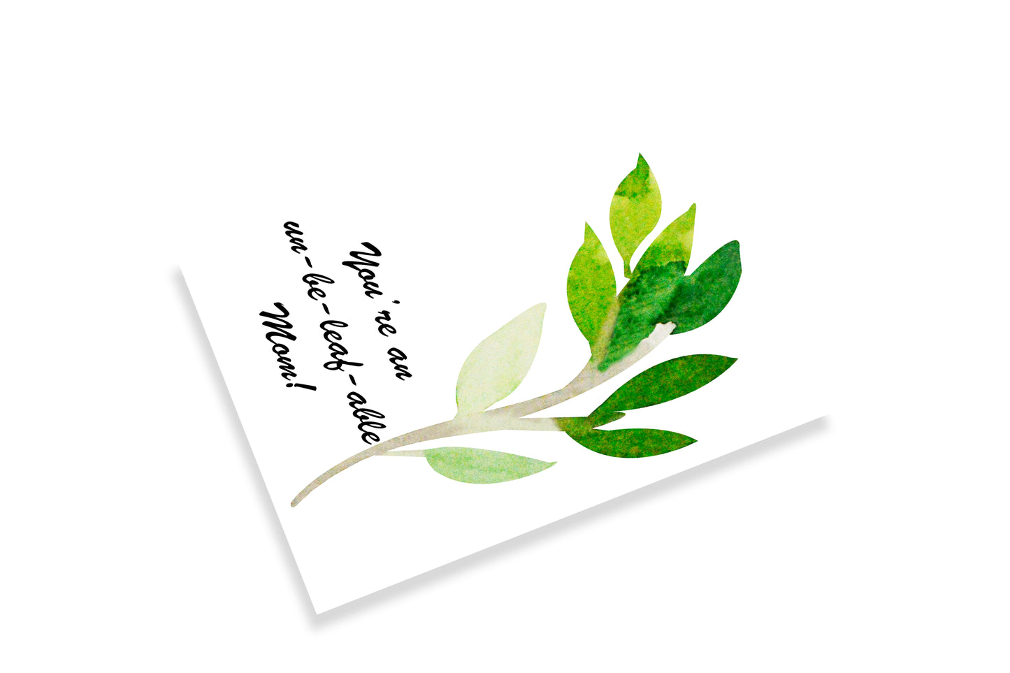 Artisan Mother’s Day Card with Leaf Design