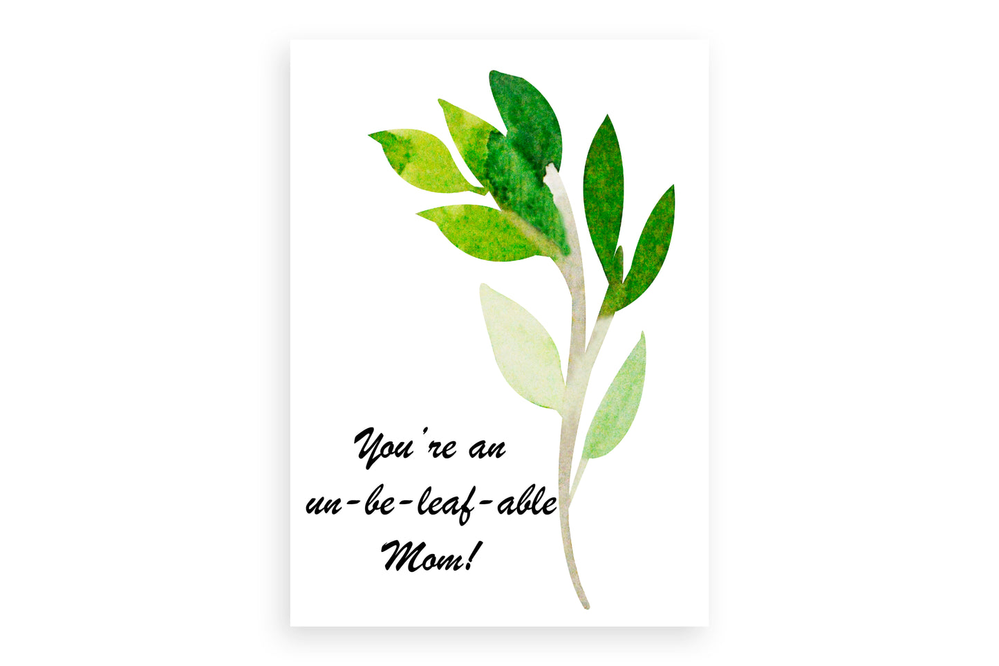 Artisan Mother’s Day Card with Leaf Design