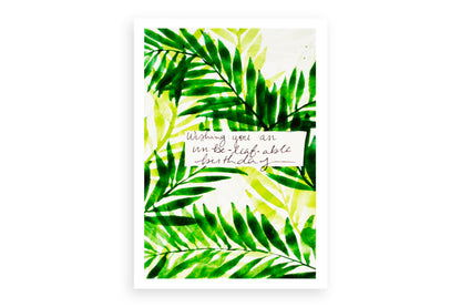 Artisan Leaf Birthday Card
