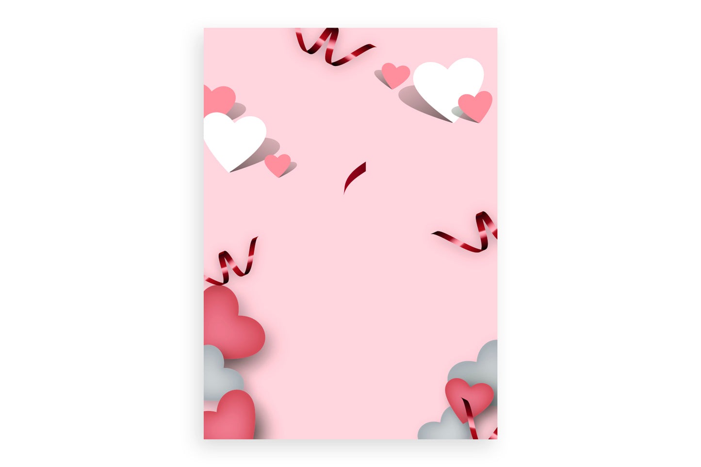 Red Ribon Valentine's Day Card