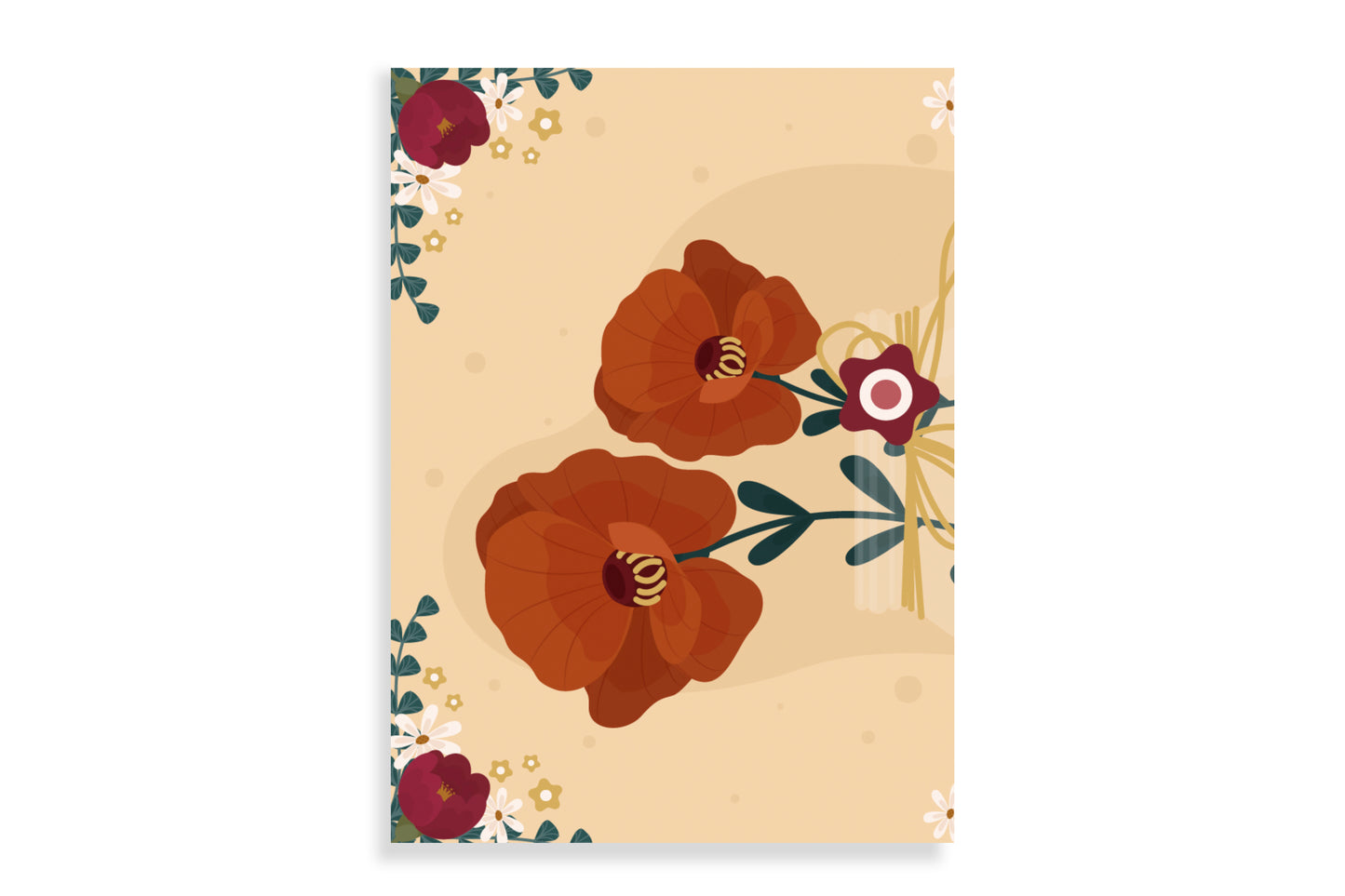 Mother’s Day Red Floral Card