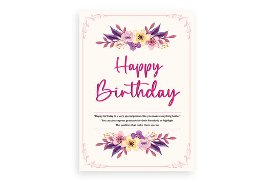 Charming Floral Birthday Card