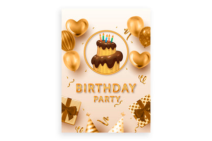 Luxury Golden Birthday Card
