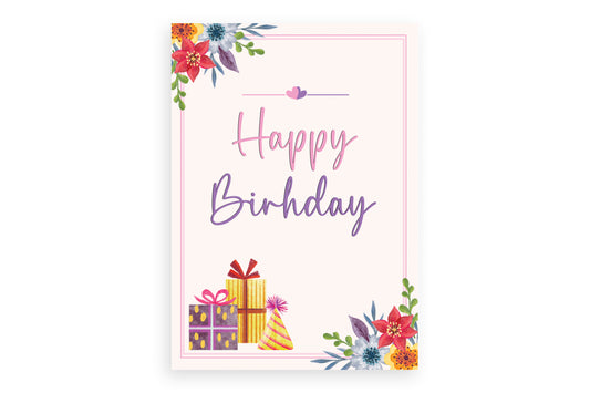 Floral Elegance Birthday Card