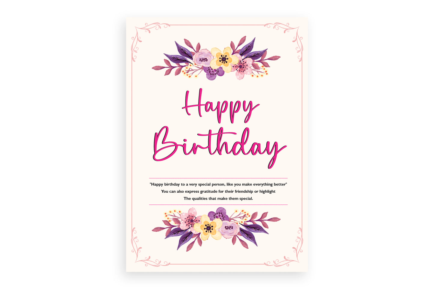 5 Birthday greeting cards