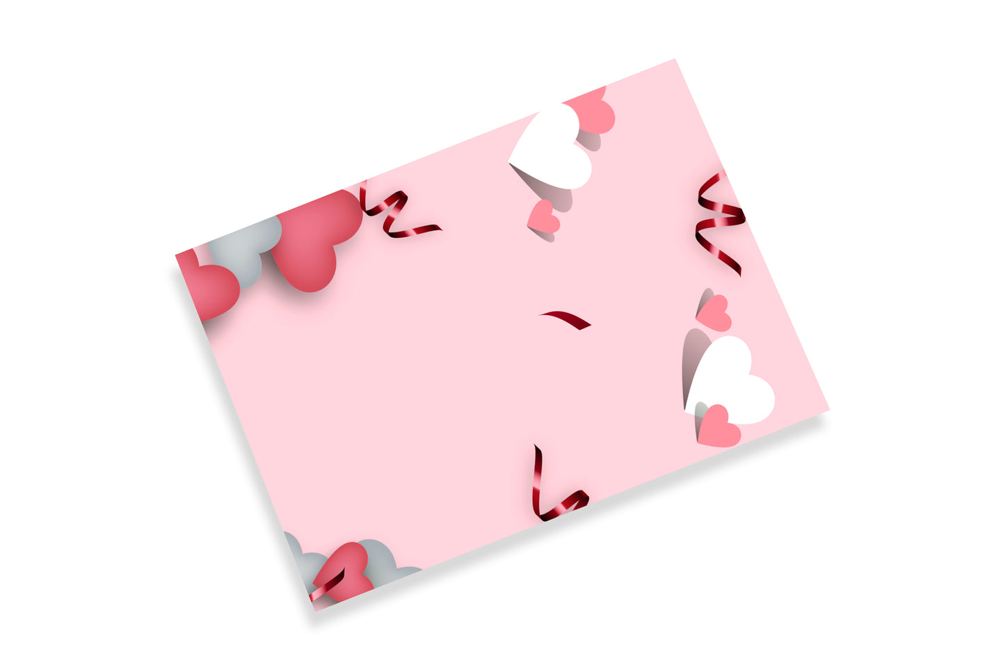 Red Ribon Valentine's Day Card
