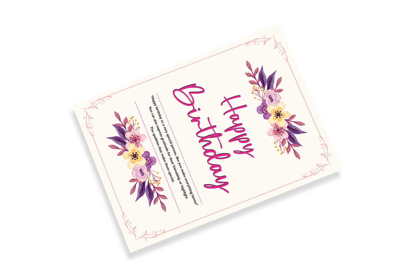 Charming Floral Birthday Card