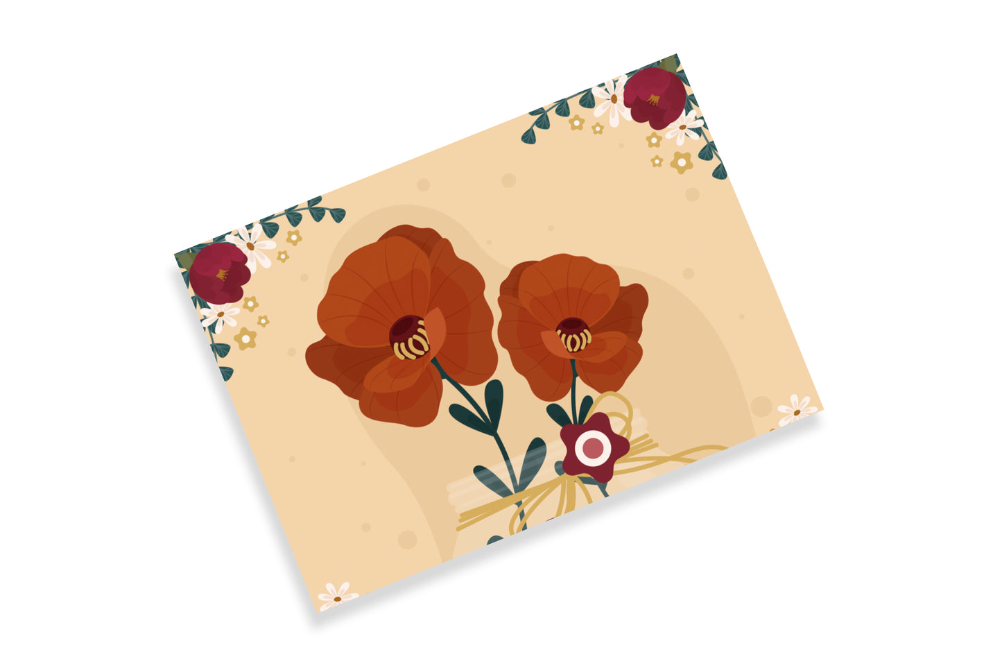 Mother’s Day Red Floral Card