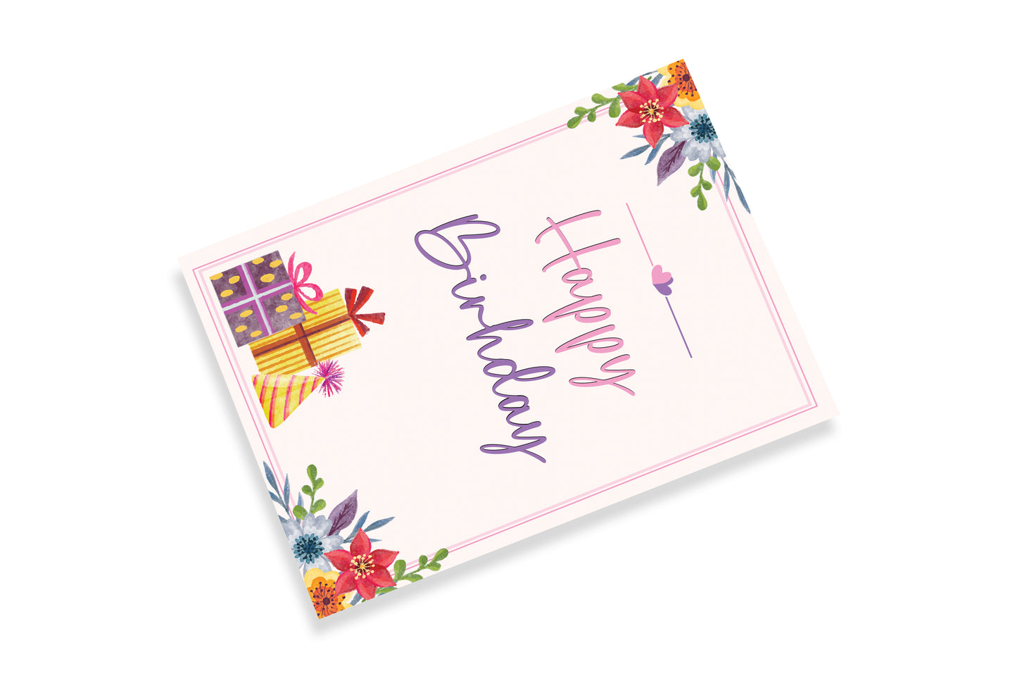 Floral Elegance Birthday Card