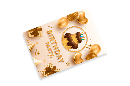 Luxury Golden Birthday Card