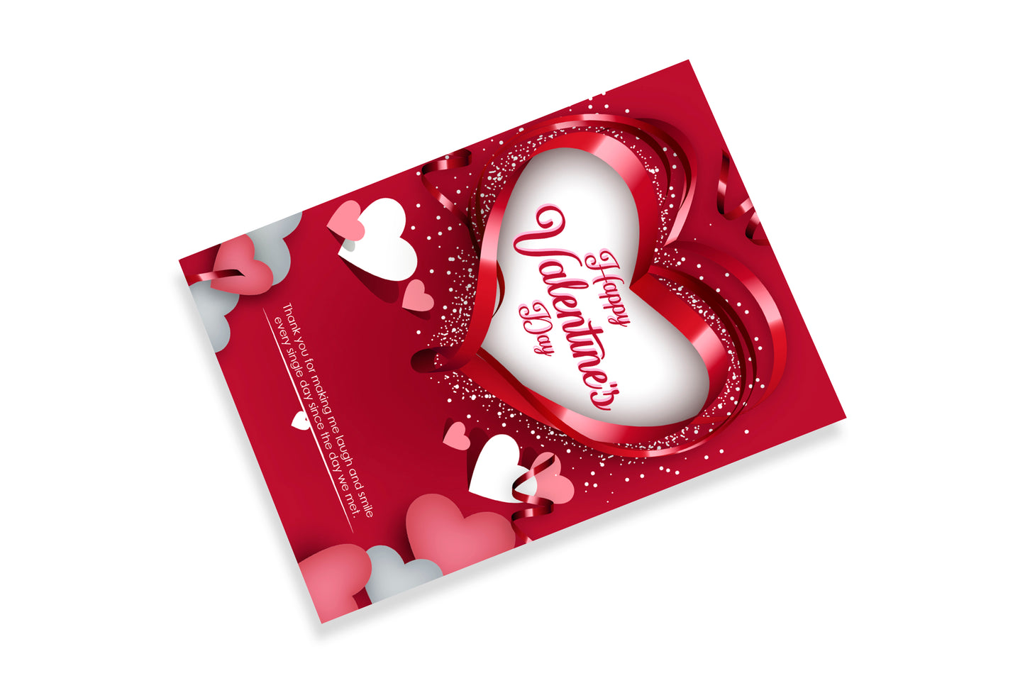 Red Ribon Valentine's Day Card